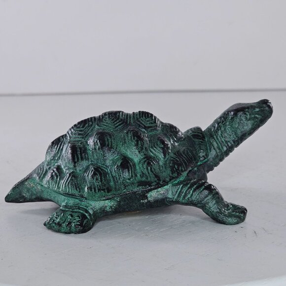 Andrea By Sadek Turtle Figurine Brass Bronze Colored India - Picture 4 of 8